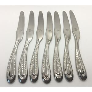 Lenox Teardrop Simply Fine Place Dinner Knives 7 pc Set 18/10 Vietnam Stainless